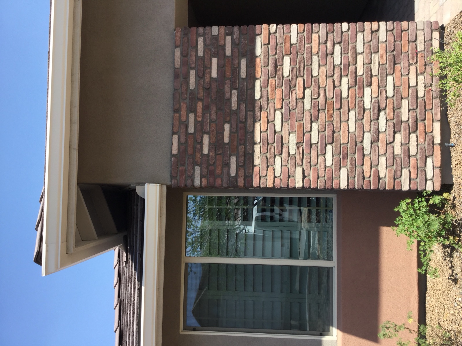City Seamless K-style seamless rain gutter installation in Southern Nevada.
