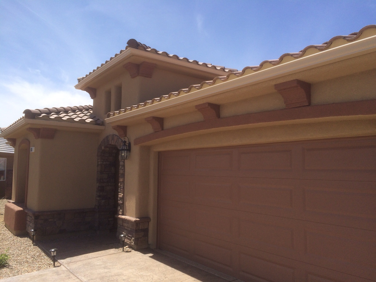 City Seamless K-style seamless rain gutter installation in Southern Nevada.