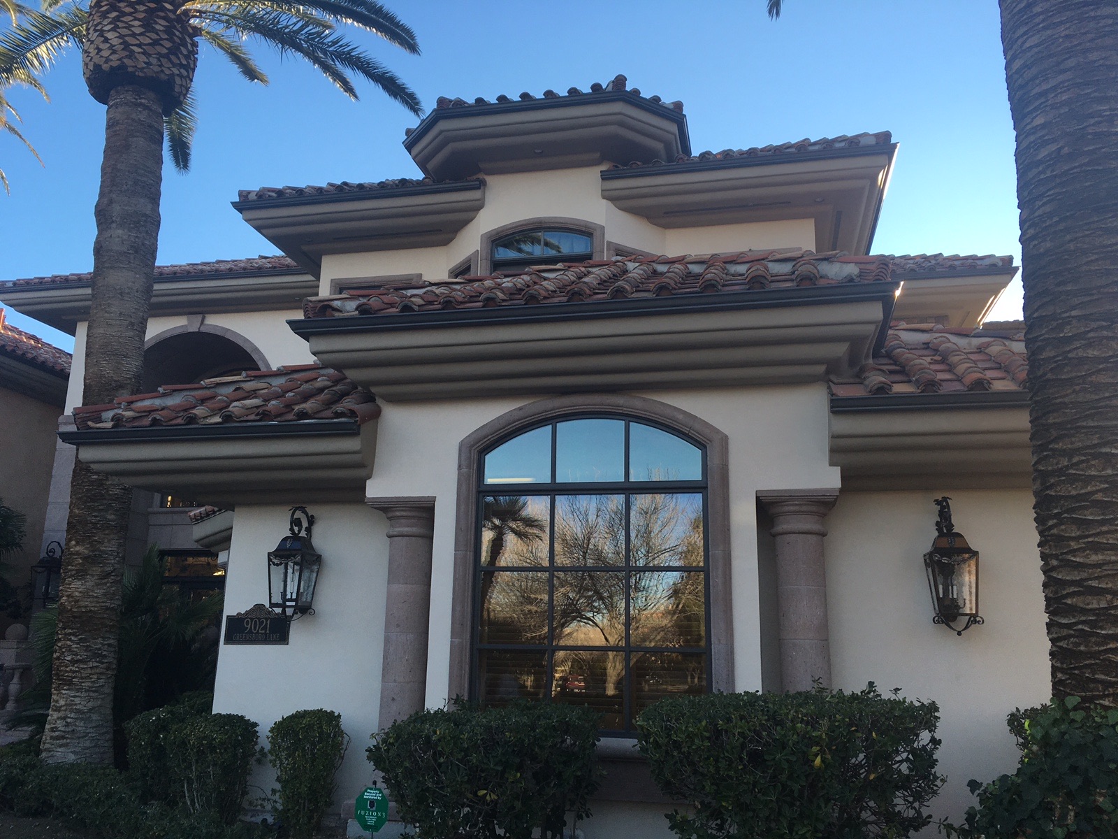 City Seamless K-style seamless rain gutter installation in Southern Nevada.