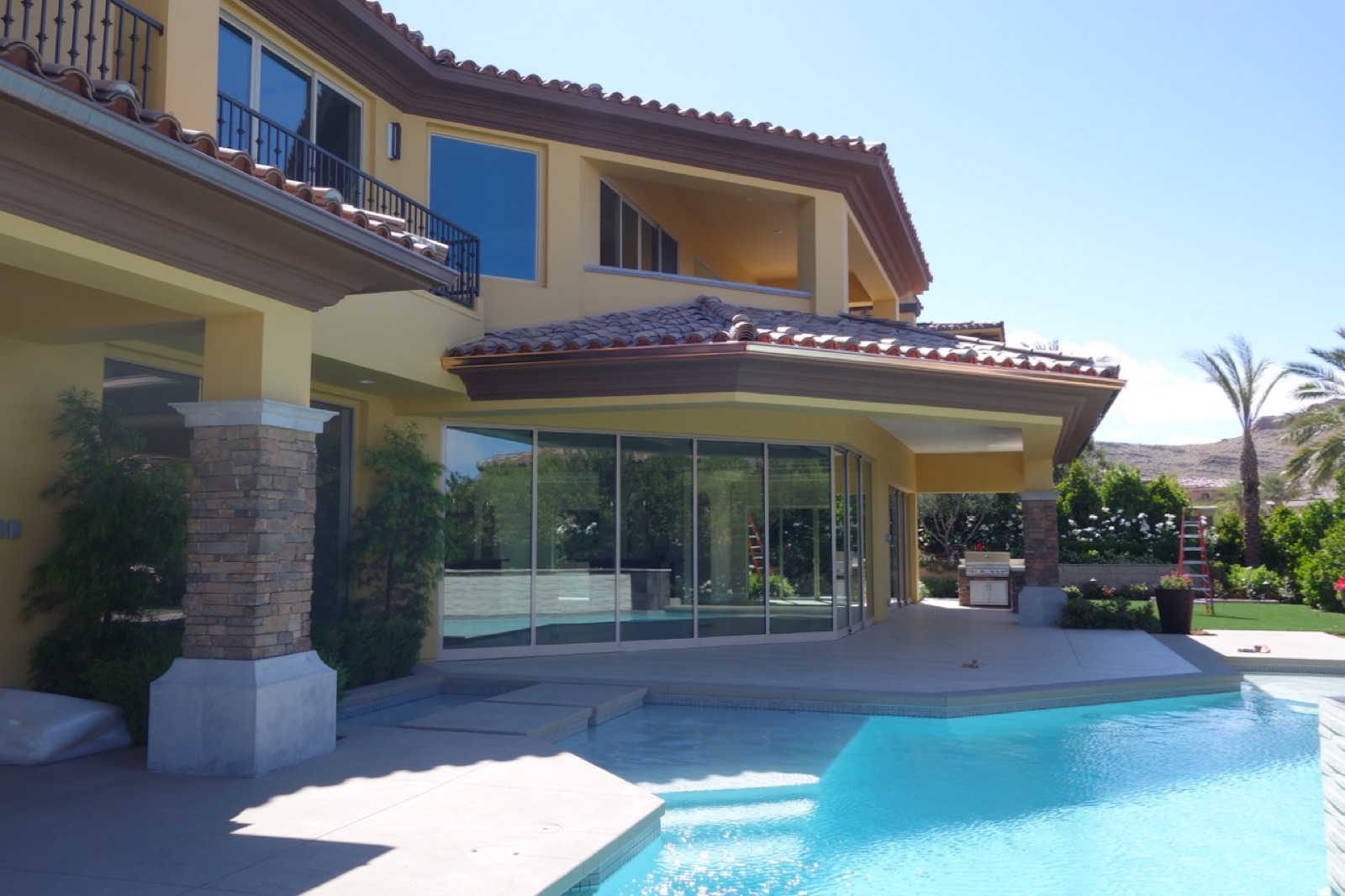 City Seamless K-style seamless rain gutter installation in Southern Nevada.
