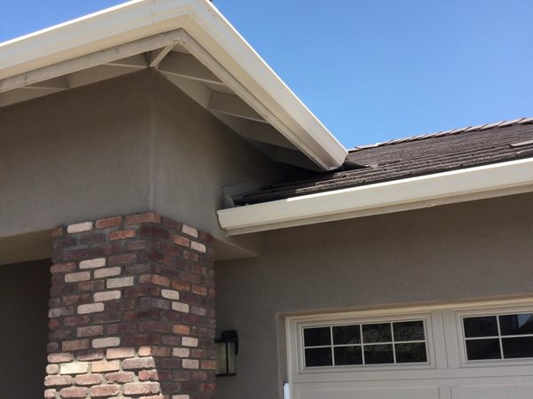 City Seamless K-style seamless rain gutter installation in Southern Nevada.