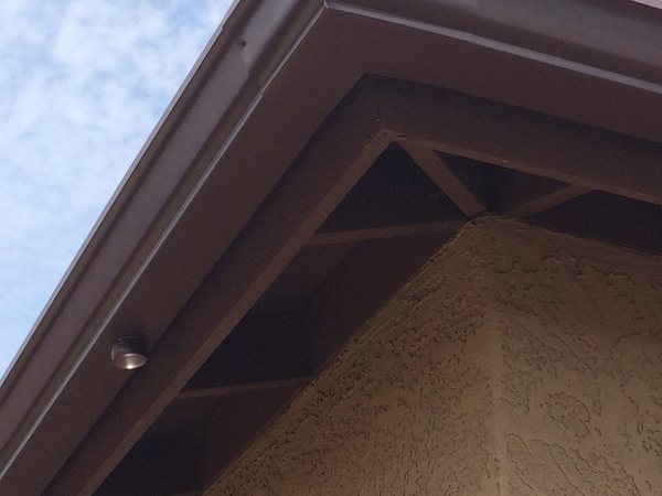 City Seamless K-style seamless rain gutter installation in Southern Nevada.