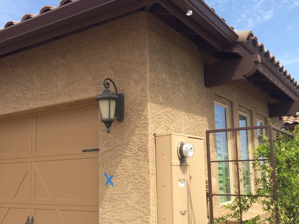City Seamless K-style seamless rain gutter installation in Southern Nevada.