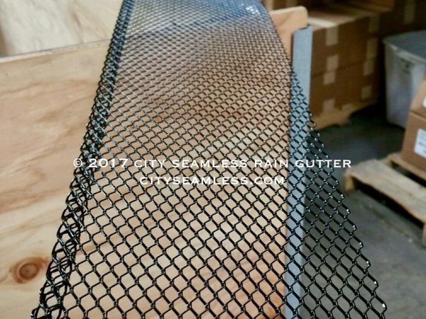 City Seamless leaf screen gutter guard detail.