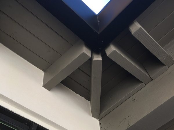City Seamless straight-face gutter detail on a modern Southern Nevada roofline.