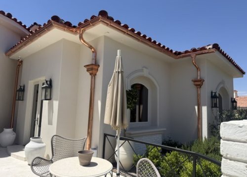 Half-Round Rain Gutters Las Vegas — City Seamless project photo