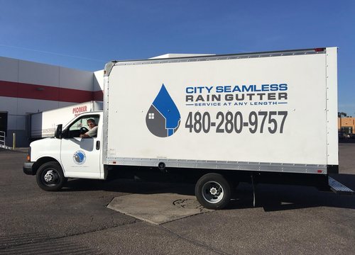 Rain Gutter Repair Las Vegas — City Seamless project photo